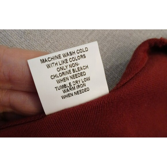 Women's Biker T-Shirt Graphic Rhinestone 100% Cotton Burgundy Short Sleeve - Picture 9 of 9